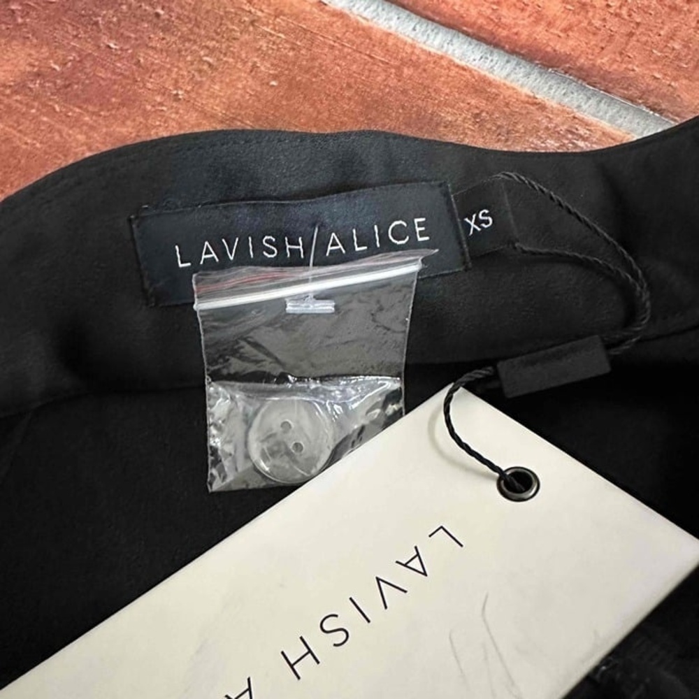 NWT Lavish Alice Black High-Waisted Tailored Trousers Size Extra Small - Picture 11 of 15